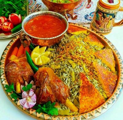 باقالی پلو با ماهیچه