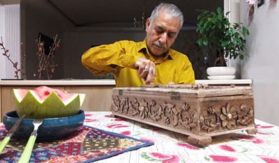 کارگاه منبت استاد محمد مهدی توکل