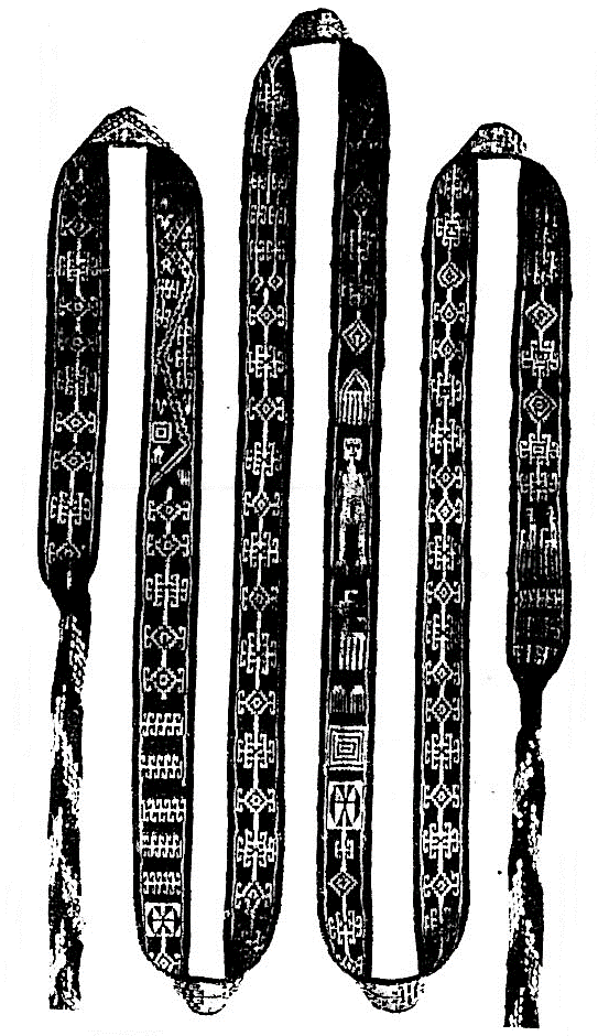 نوار چادر شاهسون، قرن 19 یک پود ، دولا باف . برگرفته از مقاله : منسوجات عشایر ایرانی ، fred mushkat ، مجله jan / hahi (1996) ، شماره 84